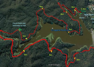 Google Earth map of Walkabout Creek Trail race